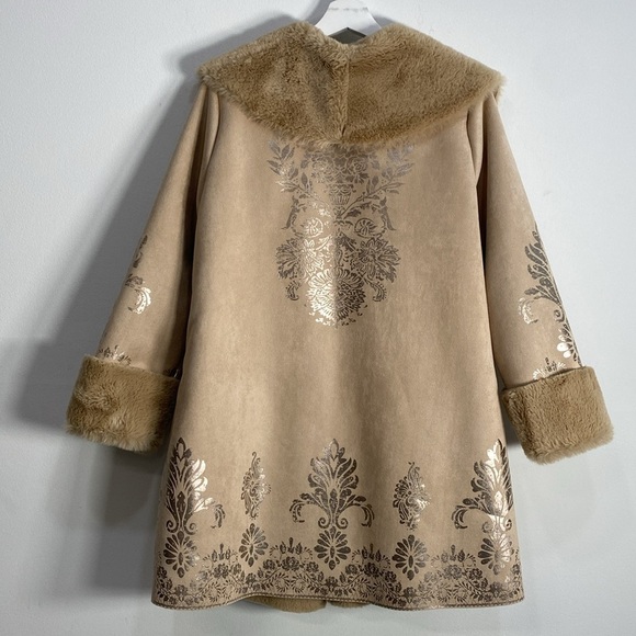 Soft Surroundings Faux Fur Coat Birgitta Coat PS Oversized Pockets - Picture 8 of 11